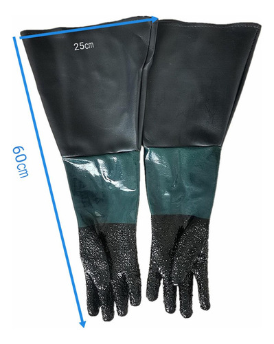 1 Par De Guantes Para Pulir Con Chorro De Arena De 24