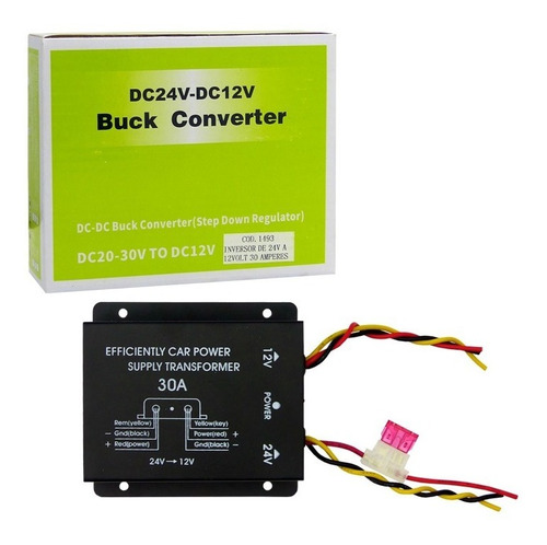 Imagen 3 de 3 de Inversor De Voltaje 24 A 12 Volt 30 Amperes