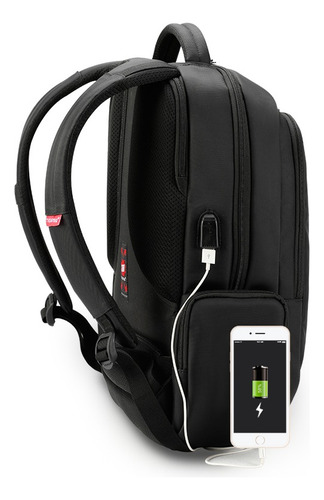 Mochila Tigernu Ejecutiva Para Notebook Negro T-b3143u