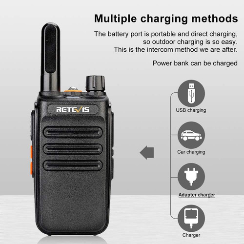 Rb35 Walkie Talkie - Paquete De 6 Radios Recargables De Dos