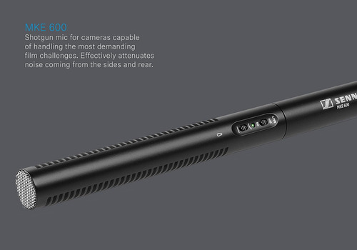 Microfone Sennheiser Professional Mke 600 Canon com Co