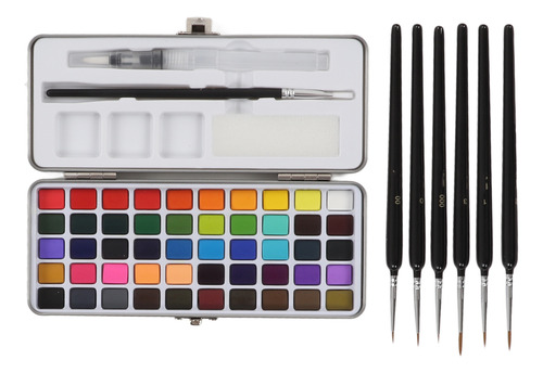 Set De Pintura Para Acuarelas, 50 Colores, Embalaje De Hierr