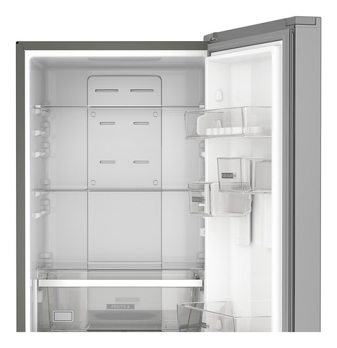 Refrigerador Bottom Mount 13 P³ Xpert Energy Saver Acero Ino Gris Acero