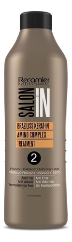 Salon In Braziliss Kerat-In Amino Complex Treatment  Shock De Queratina Antifrizz 1000mL