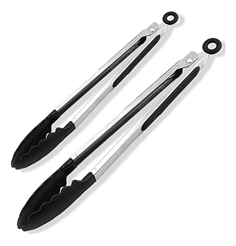 Yawall Tongs For Cooking 2 Pcs Kitchen Tongs With Silicone T