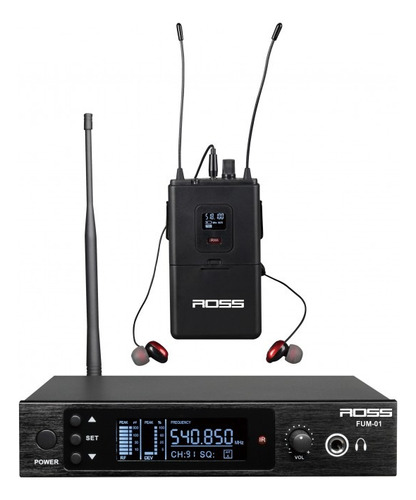 Sistema De Monitoreo Intraural Inalámbrico Fum-01 Ross Uhf