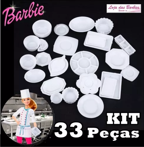 Kit 5 Miniaturas Comidinhas para Barbie Monster High Susi