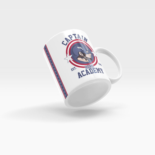 Imagem 2 de 3 de Caneca Cerâmica Captain By Cleyton Braga - Capitão America