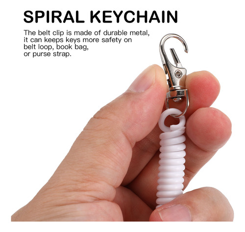 Chaveiro Espiral Elástico De 12 Peças Chaveiro De Plástico C