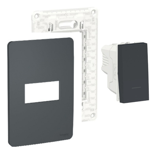 Kit Conjunto 4x2 Tomada 10a Orion Schneider S71302104 Branco Cor Preto