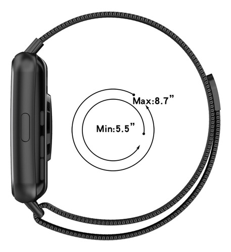 C Correa De Reloj De Acero Inoxidable Para Watch Fit 2