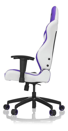Imagen 3 de 3 de Silla de escritorio Vertagear SL2000 VG-SL2000 gamer ergonómica blanca y púrpura con tapizado de cuero sintético