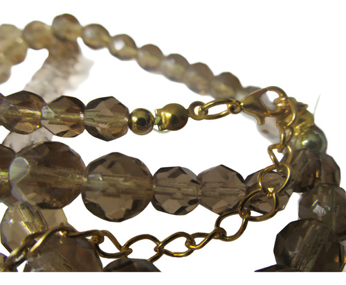 Collar Genérico Cristal Antiguo Marrón Ahumado