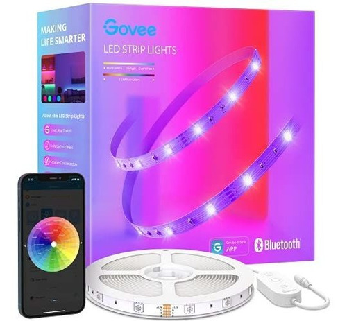 Tira De Luces Led Govee De 50 Pies, Luces Led Bluetooth Rgb 