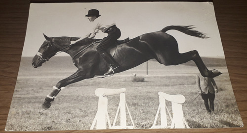 Antigua Foto Jinete Caballo 17,5x12,5cm (Usado)