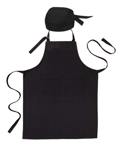 Kit Avental Com Bandana Pizzaria Cozinha Lenço Garçom Chef