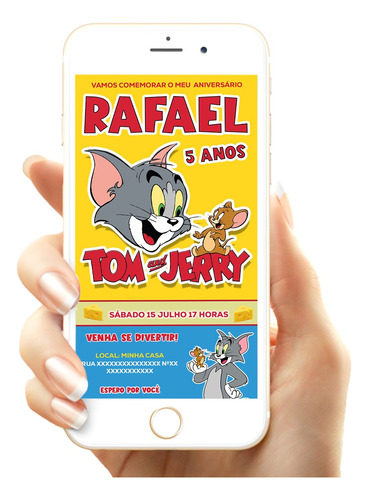 Convite Digital Tom E Jerry