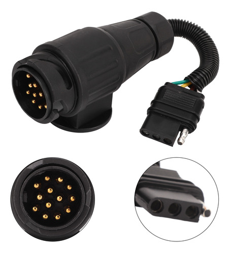 Adaptador De Remolque De 13 A 4 Pines Para Uso Europeo, Circ
