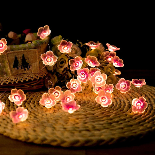Lámpara Flor Cerezo 3 M Y 30 Led Para Decoración