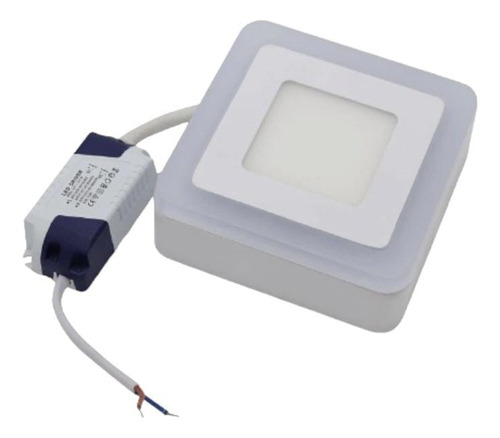 Foco Plafón Led Bicolor Sobrepuesto Circular 6+3w 2 Colores 