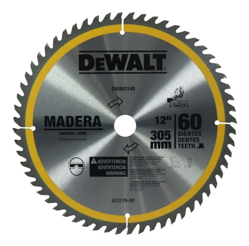 Disco Sierra Dewalt Dw03140 12puLG  60dientes 04001410