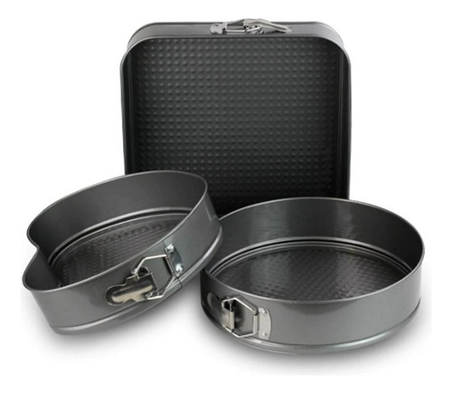 Set 3 Moldes Repostería Queque Tortas Antiadherente