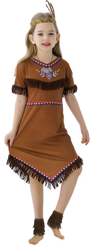 Disfraz De Nativo Americano, Vestido Para Niñas, Indios Amer