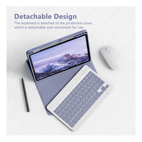 Para iPad 10.2 9th 8th Gen Wit Funda With Keyboardand Mouse