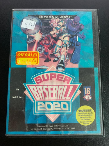 Super Baseball 2020 Sega Genesis Sin Manual