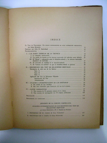 Test De Relaciones Objetales Phillipson Paidos Boedo Capital (Usado)