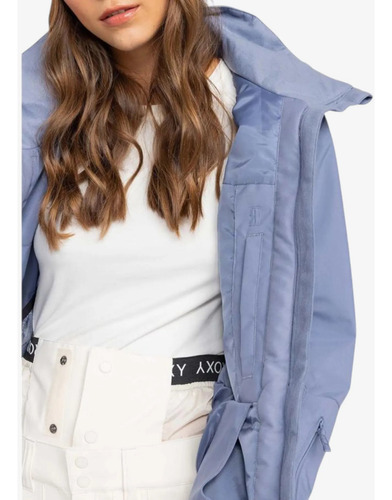 Campera Snow Roxy Jetty Solid Np Celeste Oscuro S