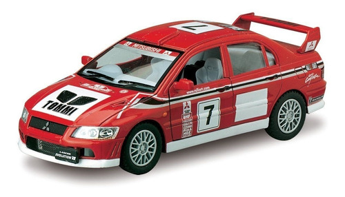 Carrinho Mitsubishi Lancer Evolution Vii Vermelho - Ferro