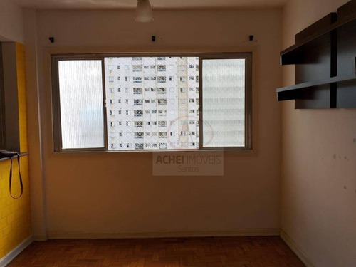 Kitnet Com 1 Dormitório, 1 Wc, 30 M Da Praia. À Venda, 27 M² Por R$ 145.000 - Centro - São Vicente/sp - Kn0283