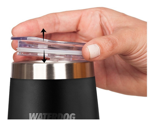 Vaso térmico Waterdog Copon 350 color negro 350mL