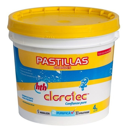 Imagen 4 de 7 de Pastilla De Cloro Clorotec + Cloro Granulado Shock 4 Kg