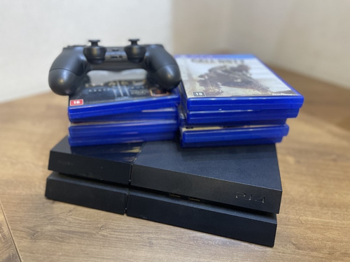 Playstation 4 Sony Ps4500 Gb Fat + 9 Jogos Grátis + Garantia