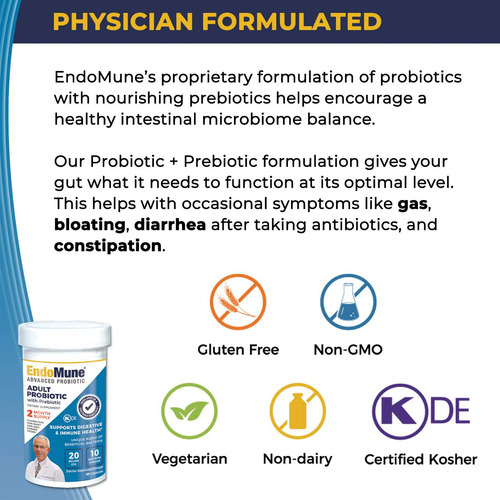 Endomune Advanced Adult Multi-strain Probiotic Supplement Wi