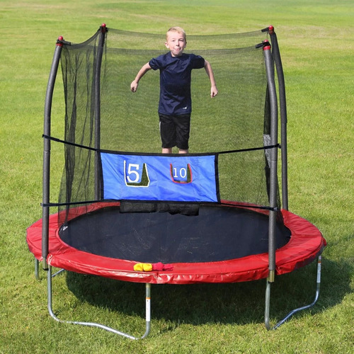 Imagen 2 de 7 de Trampolin Skywalker Redondo 2.4mts 8' Color Rojo