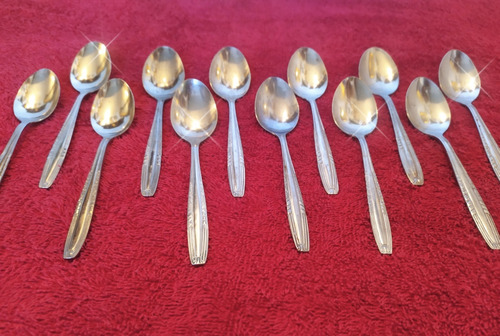 12 Cucharillas Café Postre De 13x3 Acero Inoxidable Nuevas