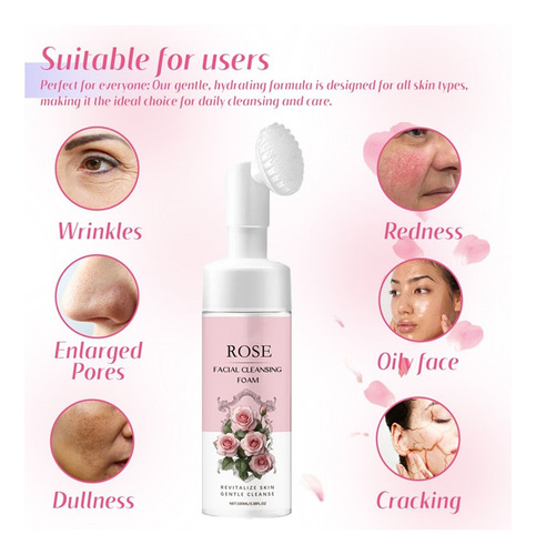 Espuma Limpiadora Rose Cleansing, 100 Ml