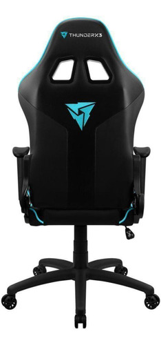 Cadeira Gamer Office Ec3 H01 Preto Ciano
