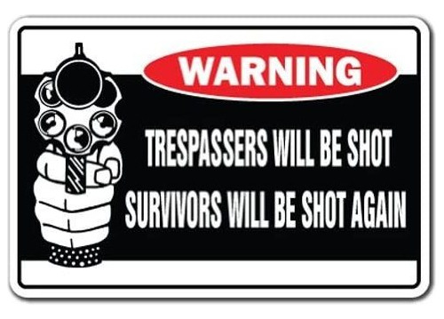 Trespassers Will Be Shot Survivors Will Be Shot A Calco...