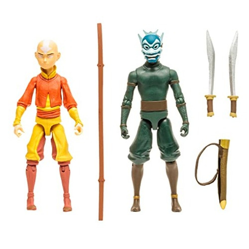 Combo Avatar Tlab De Mcfarlane Toys Pk Aang Contra Blue Spir