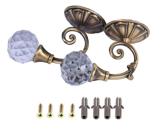 Soporte Para Cortinas De Cristal, 2 Unidades, De Metal, Para