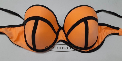 Imagen 4 de 4 de Bikini Malla Push Up Armado Lycra Modelo Neoprene Importada
