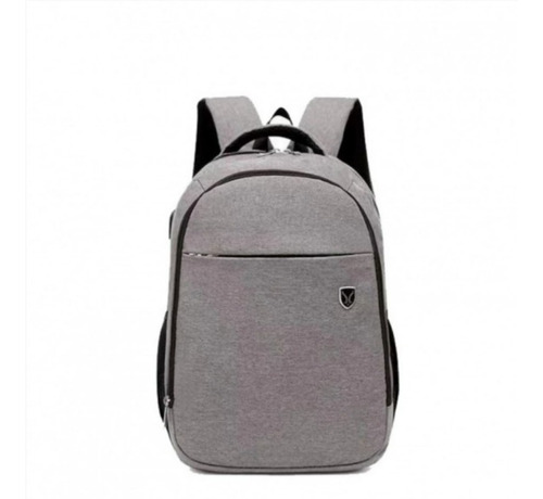 Mochila Notebook 15.6 Con Conector Usb Y Plus Gris