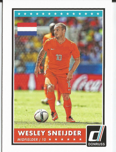2015 Panini Donruss Soccer Variation Wesley Sneijder