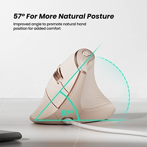 Ratón Vertical Con Cable Nulea, Ratón Óptico Ergonómico Usb