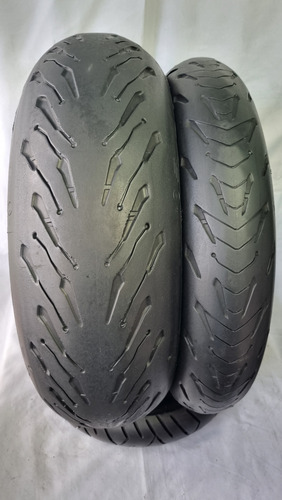 Par De Pneu Michelin Road 5 190/120 Original Usado (Usado)