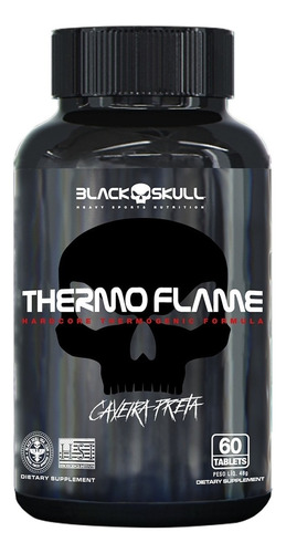 Thermo Flame Termogênico (60 Tabs) - Black Skull - Sabor Sem Sabor
